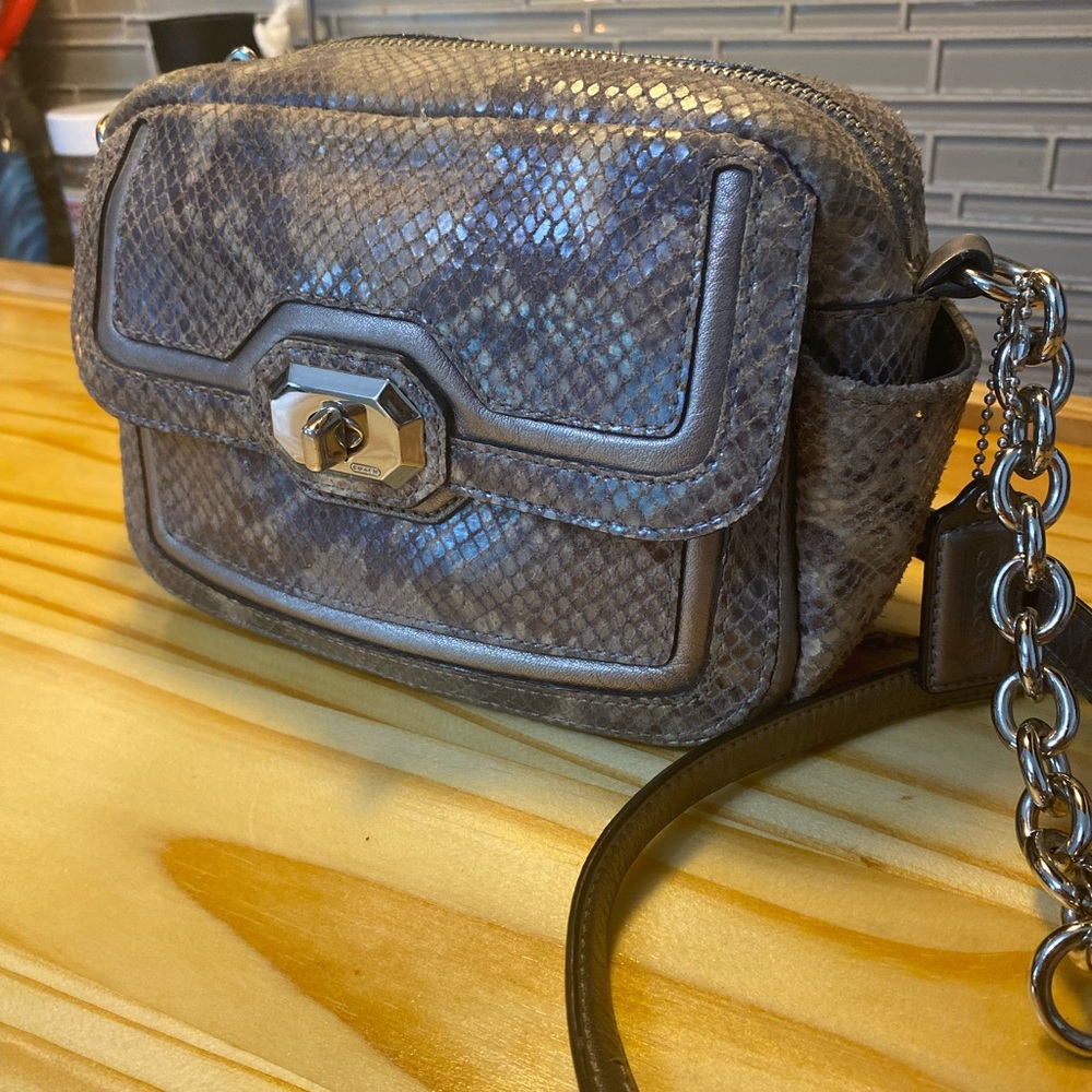 Coach python camera bag